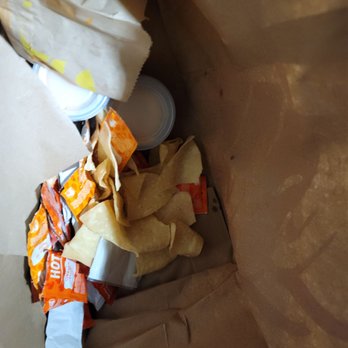 Taco Bell - They just threw the chips in the bag, all at the bottom. Was also missing a chalupa. - Fast Food Near Me - Temecula, California Taco Bell - They just threw the chips in the bag, all at the bottom. Was also missing a chalupa. - Fast Food Near Me - Temecula, California