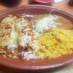 Tamales con rice beans