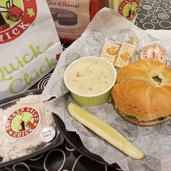 Chicken Salad Chick - Pimento cheese Croissant sandwich, chicken Florentine soup and sweet tea beverage.  A to-go 'Classic Carol' chicken salad for tomorrow . - Southern Near Me - Cary, North Carolina