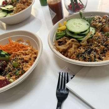 Truffle Poké Bar - Regular Bowl (Build Your Own) Seeweed Salad Mango White Sushi Rice Crispy Onion. Truffle Aioli 2oz - Poke Near Me - Burlingame, California
