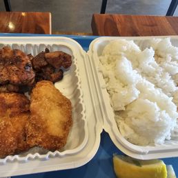 Bbq chicken, fish and all rice Bbq chicken, fish and all rice