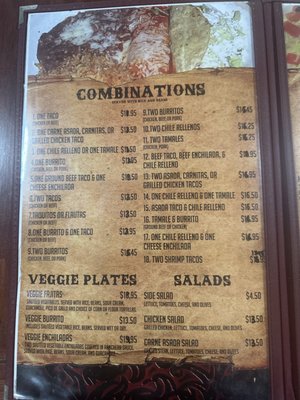 Menu photo 3 Don Sombrero Mexican Restaurant Bodfish, CA