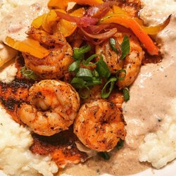 Dished Palate - Trout, Shrimp & Gouda Grits