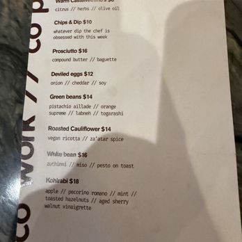 Co Work Co Play - Menu - New American Near Me - Ashland, Oregon