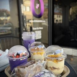 OONA Boba House - Ube latte, ube parfait, ube krinkle, mango float, and banana bread