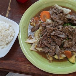 Garlic and pepper beef with veg. Garlic and pepper beef with veg.