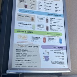 The Human Bean - Menu