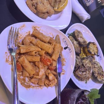 KANVAS By Kevin Kelley - Pasta (doesn't come with anything but I added shrimp), lemon pepper shrimp (horrible), oysters (nasty) - American Near Me - Dallas, Texas KANVAS By Kevin Kelley - Pasta (doesn't come with anything but I added shrimp), lemon pepper shrimp (horrible), oysters (nasty) - American Near Me - Dallas, Texas