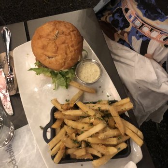 Spoonbar - Burger with truffle fries - Seafood Near Me - Healdsburg, California Spoonbar - Burger with truffle fries - Seafood Near Me - Healdsburg, California