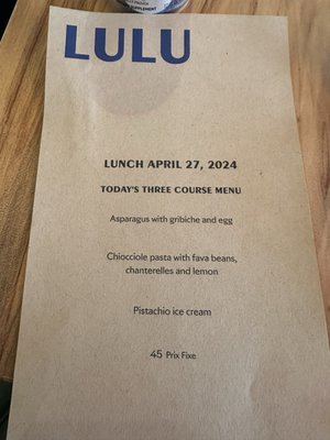 Menu photo 8 LULU Restaurant LA Los Angeles, CA