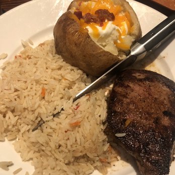 LongHorn Steakhouse - Steak with Rice and Idaho Baked Potato - Steakhouses Near Me - Snellville, Georgia