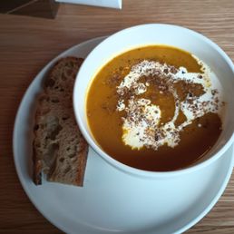 Grilled apple and potato soup special