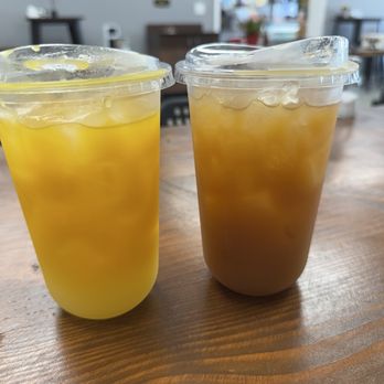 Bits & Bites Bakery & Cafe - Mango-Mansi & House Blend Calamansi Iced Tea - Bakeries Near Me - Saugus, Massachusetts