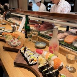 It was fun sitting at the sushi bar so you could watch all of the unique dishes being prepared.