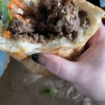 Toast Mi - Grilled pork sandwich was nice and full. Bread was great fluffy yet crispy. - Vietnamese Near Me - Tacoma, Washington Toast Mi - Grilled pork sandwich was nice and full. Bread was great fluffy yet crispy. - Vietnamese Near Me - Tacoma, Washington