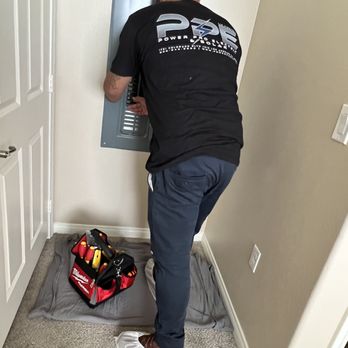 Power Pro Electric & Solar - This is one of the Technicians. Notice he is very clean and organized. Protecting our floors. - Electricians Near Me Power Pro Electric & Solar - This is one of the Technicians. Notice he is very clean and organized. Protecting our floors. - Electricians Near Me