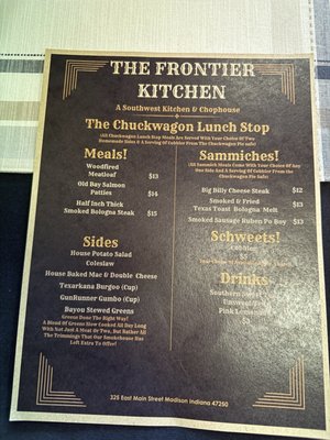 Menu photo 5 The Frontier Kitchen Madison, IN