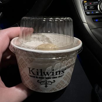 Kilwins Ice Cream - Chocolate - Fudge - Barely any ice cream in that small cup, I almost laughed when the clerk handed it to me $7 smh - Ice Cream & Frozen Yogurt Near Me - Patchogue, New York
