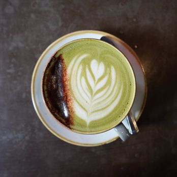 Ezra & Gil - Pistachio latte - Coffee & Tea Near Me - Manchester, XGM Ezra & Gil - Pistachio latte - Coffee & Tea Near Me - Manchester, XGM