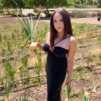 Jack Creek Farms - Picking an onion - Fruits & Veggies Near Me - Templeton, California