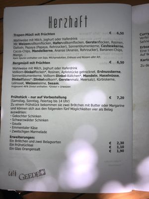 Menu photo 4 Café GEEDE Pommern, RP