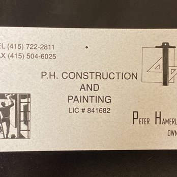PH Construction And Painting - Business card - General Contractors Near Me - Daly City, California PH Construction And Painting - Business card - General Contractors Near Me - Daly City, California