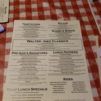 Prejean's - Menu - Cajun/Creole Near Me - Lafayette, Louisiana Prejean's - Menu - Cajun/Creole Near Me - Lafayette, Louisiana