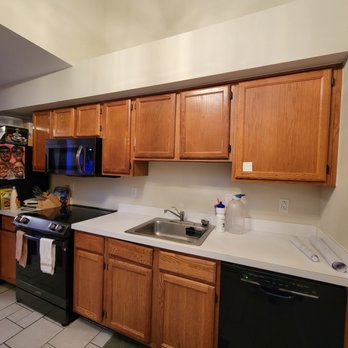 Drywall & Home Restoration - Cabinet painting / after - Painters Near Me - Silver Spring, Maryland