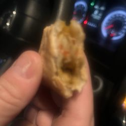 Nonc Kev's Specialty Meats - Small bite left of a crawfish pie