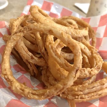Boston's Fish House - Fried Onion Rings - Small. Can easily feed 4+ people.  Homemade, light, crispy. Y U M. - Seafood Near Me - Winter Park, Florida