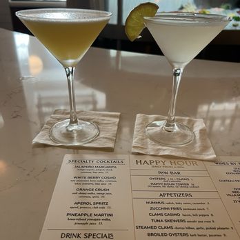 Dougherty's Steakhouse & Raw Bar - Awesome happy hour cocktails White Berry Cosmo and Pineapple Martini - Steakhouses Near Me - Atlantic City, New Jersey Dougherty's Steakhouse & Raw Bar - Awesome happy hour cocktails White Berry Cosmo and Pineapple Martini - Steakhouses Near Me - Atlantic City, New Jersey