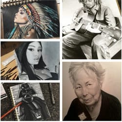 Heavy Hitters Ink - @tatted1515 with some of his freehand drawing work. looking to do more portrait tattoo work. hit him up hes giving sweet port...