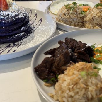 Neighborhood Cafe - Ube Pancake and The Neighborhood Plate - Bubble Tea Near Me - Tukwila, Washington Neighborhood Cafe - Ube Pancake and The Neighborhood Plate - Bubble Tea Near Me - Tukwila, Washington
