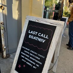 Last Call Egatniv - Signage for holiday fair