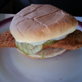 Tastee Diner - Fish Sandwich (with onion, pickle).  Pretty solid. - Diners Near Me - Laurel, Maryland