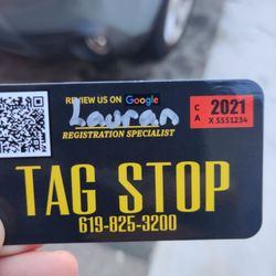 The Tag Stop El Cajon DMV - Definitely go over here to get fast friendly service.