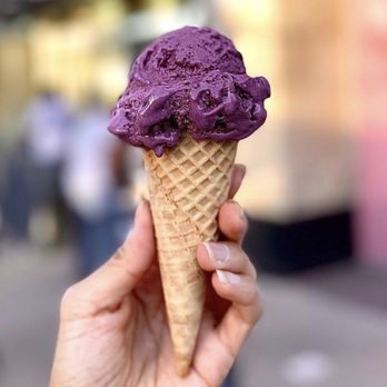 Mora Iced Creamery - Their signature flavor, Mora (Blackberry) - Ice Cream & Frozen Yogurt Near Me - Las Vegas, Nevada
