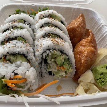 Sushi 7 - Veggie roll (x2) and 2 pcs Inari Nigiri - Sushi Bars Near Me - Vancouver, British Columbia