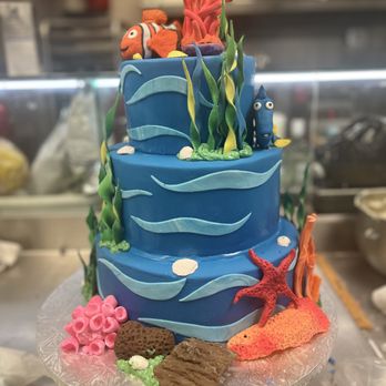 Vienna Pastry - Three tier Finding Nemo themed custom cake - Desserts Near Me - Los Angeles, California Vienna Pastry - Three tier Finding Nemo themed custom cake - Desserts Near Me - Los Angeles, California