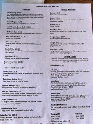 Menu photo 6 Cracker's Bar & Grill Crystal River, FL
