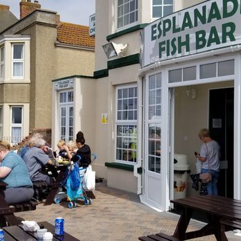 Esplanade Fish Bar - Outside seating area - Fish & Chips Near Me - Burnham-on-Sea, SOM