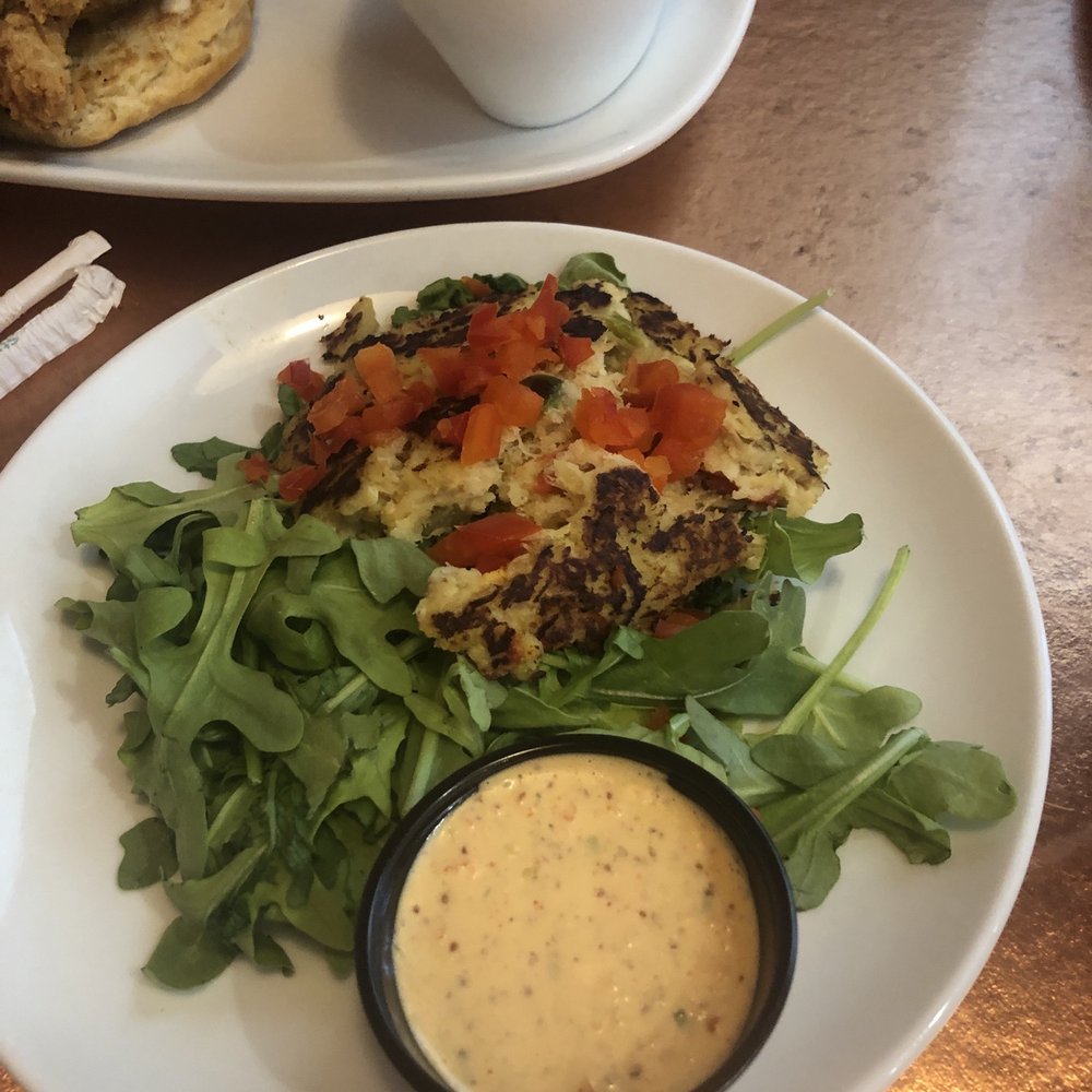 Another Broken Egg Cafe - Crab cake (side) - Breakfast & Brunch Near Me - Jacksonville, Florida Another Broken Egg Cafe - Crab cake (side) - Breakfast & Brunch Near Me - Jacksonville, Florida
