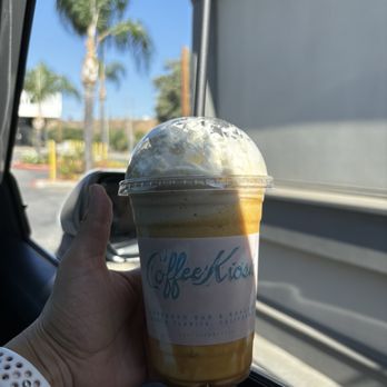 Coffee Kiosk - Iced Caramel Blended latte 16oz for less than $6 DELICIOUS!!! - Coffee & Tea Near Me - Santa Clarita, California Coffee Kiosk - Iced Caramel Blended latte 16oz for less than $6 DELICIOUS!!! - Coffee & Tea Near Me - Santa Clarita, California