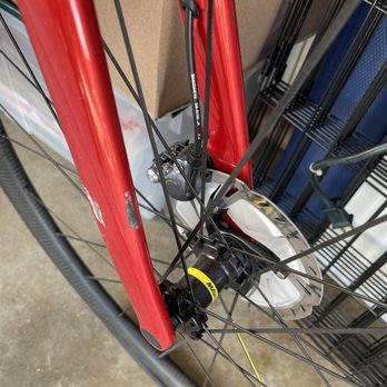 Bellhop Moving - This damage is to a high end bicycle, it will cost hundreds of dollars to fix.  This bike had no scratches before Bellhops! - Movers Near Me - Austin, Texas