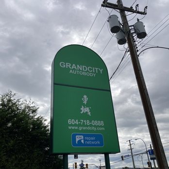 Grandcity Autobody - Large green signage. - Body Shops Near Me - Richmond, British Columbia Grandcity Autobody - Large green signage. - Body Shops Near Me - Richmond, British Columbia