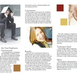 Susan Miller Massage Therapy - Corporate Chair Massage