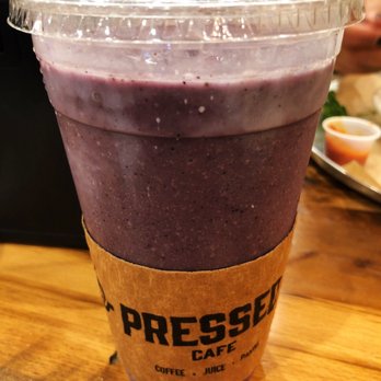 Pressed Cafe Burlington - "Power blue smoothie"- pure açaí, coconut milk, blueberries, strawberries and banana (dairy free) - Breakfast & Brunch Near Me - Burlington, Massachusetts Pressed Cafe Burlington - "Power blue smoothie"- pure açaí, coconut milk, blueberries, strawberries and banana (dairy free) - Breakfast & Brunch Near Me - Burlington, Massachusetts