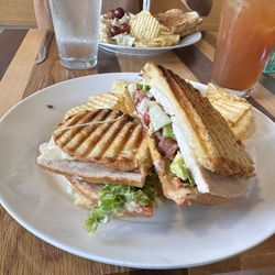 Plates & Palates - Turkey BLT Panino and fresh brew ice tea