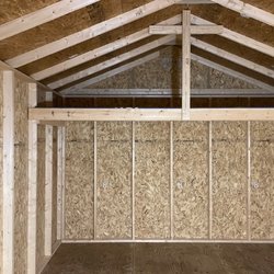 12x16 shed interior with loft