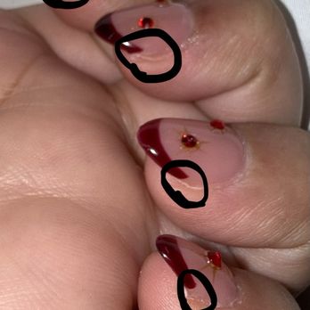 Lucy & Kelly’s Nail Salon - Unfinished tips. - Nail Salons Near Me - Carson, California